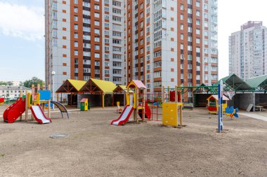 Minsk, Belarus-1 Haziran, 2019: anaokulu inşaatı