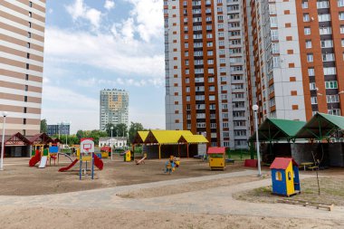 Minsk, Belarus-1 Haziran, 2019: anaokulu inşaatı