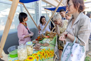 Minsk, Belarus-1 Haziran, 2019: çiftlik ecomarket