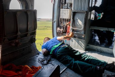 Minsk, Belarus-1 Haziran, 2019: savaş misyonunda dalgıçlar kurtarma