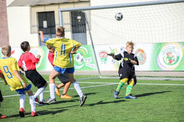 Minsk, Beyaz Rusya - 3 Ağustos 2019: Ki için futbol antrenmanı