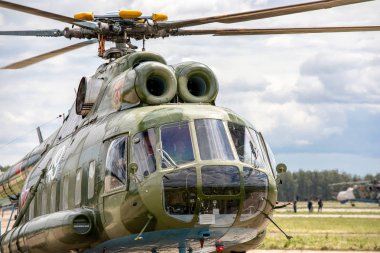 Minsk, Beyaz Rusya - 3 Ağustos 2019: Rusya Hava Kuvvetleri ve Belorussi