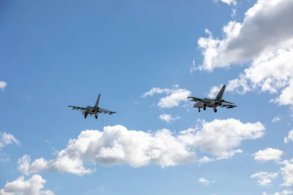 MINSK, BELARUS - 3 de agosto de 2019: Fuerza Aérea Rusa y Belorussi — Foto de Stock