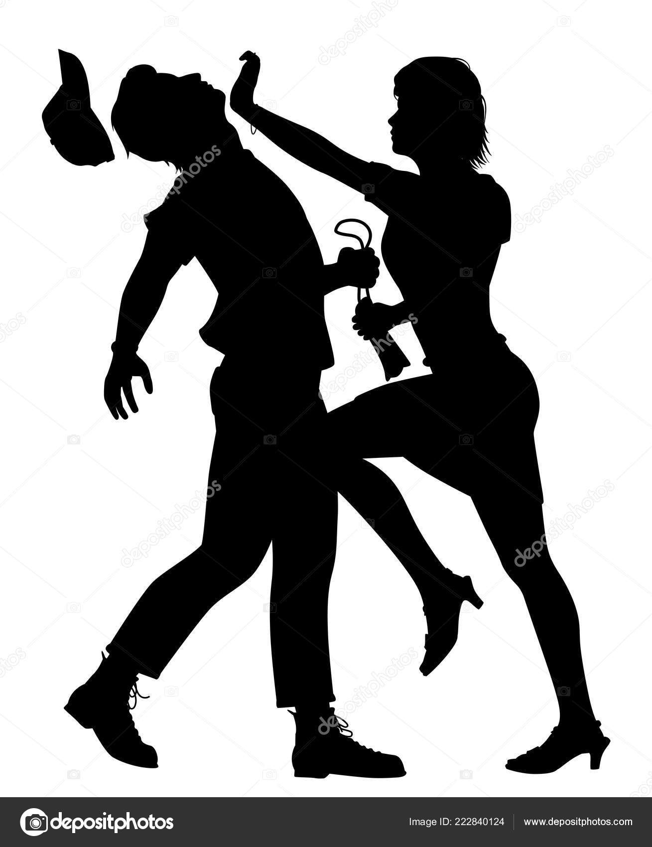 그녀의 가방을 빼앗으 로부터 자신을 여자의 가능한 실루엣 스톡 벡터 - ©Tawng 222840124, image size:1309x1700