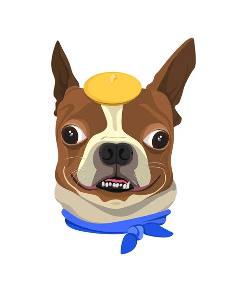 İllüstrasyon vektör karikatür Fransız buldozer