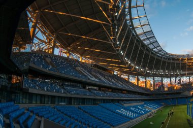 Rusya, Moskova, Ekim 2017: Moscowe yeni inşa edilmiş Dinamo stadı nda alan sunum