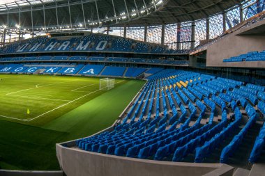 Rusya, Moskova, Ekim 2017: Moscowe yeni inşa edilmiş Dinamo stadı nda alan sunum