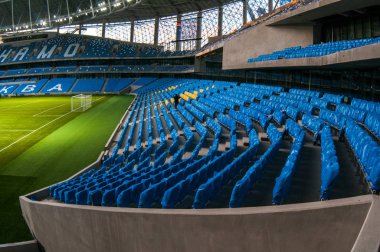 Rusya, Moskova, Ekim 2017: Moscowe yeni inşa edilmiş Dinamo stadı nda alan sunum