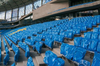 Rusya, Moskova, Ekim 2017: Moscowe yeni inşa edilmiş Dinamo stadı nda alan sunum