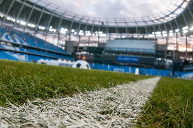 Rusya, Moskova, Ekim 2017: Moscowe yeni inşa edilmiş Dinamo stadı nda alan sunum