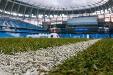 Rusya, Moskova, Ekim 2017: Moscowe yeni inşa edilmiş Dinamo stadı nda alan sunum