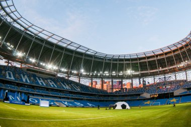 Rusya, Moskova, Ekim 2017: Moscowe yeni inşa edilmiş Dinamo stadı nda alan sunum