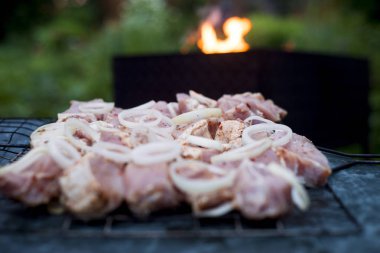 Bir tencerede domuz eti şiş