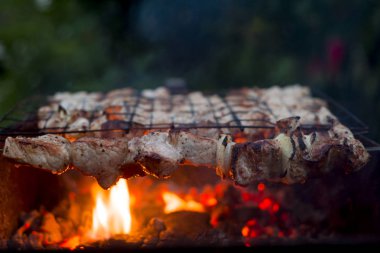 Bir tencerede domuz eti şiş