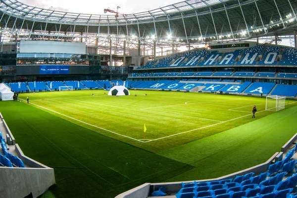 Rusia Moscú Octubre 2017 Presentación Del Campo Recién Construido Estadio — Foto de Stock