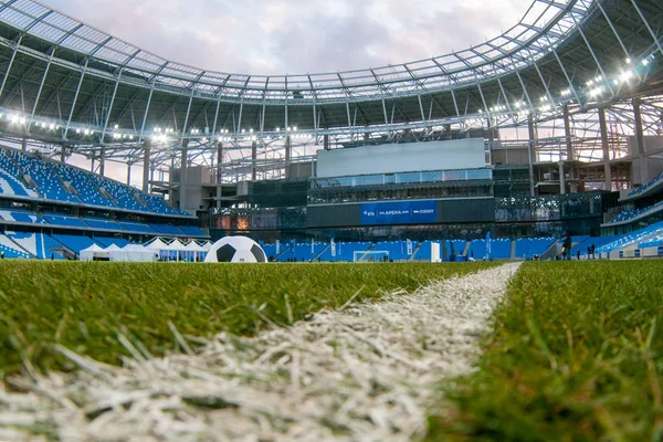 Rússia Moscou Outubro 2017 Apresentação Campo Recém Construído Dynamo Stadium — Fotografia de Stock