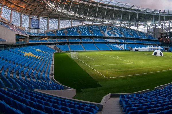 Rússia Moscou Outubro 2017 Apresentação Campo Recém Construído Dynamo Stadium — Fotografia de Stock