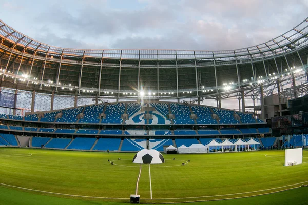 Rússia Moscou Outubro 2017 Apresentação Campo Recém Construído Dynamo Stadium — Fotografia de Stock