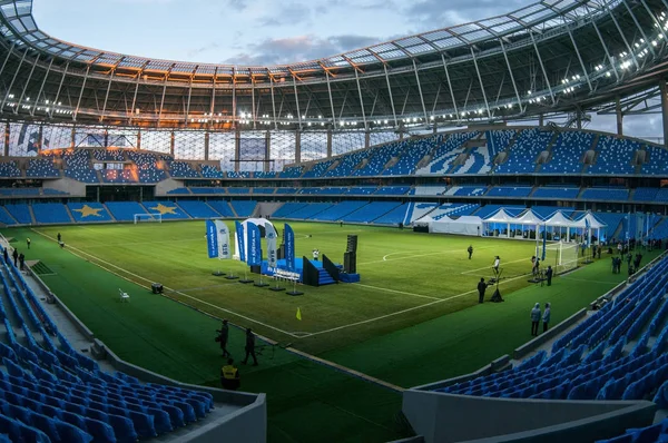 Rusya, Moskova, Ekim 2017: Moscowe yeni inşa edilmiş Dinamo stadı nda alan sunum