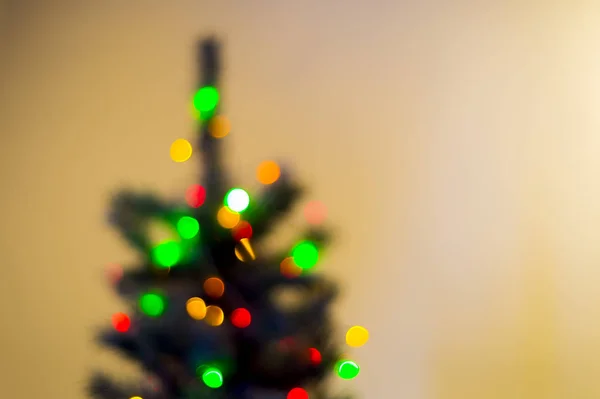 Fondo Abstracto Navidad Año Nuevo Árbol Navidad Borroso — Foto de Stock