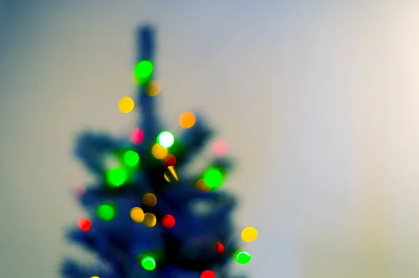 Árbol Navidad Borroso Para Fondo — Foto de Stock
