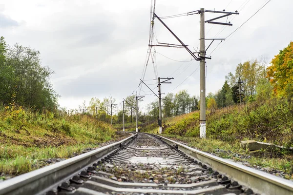 Autumn Railway Russia — Stock Photo, Image