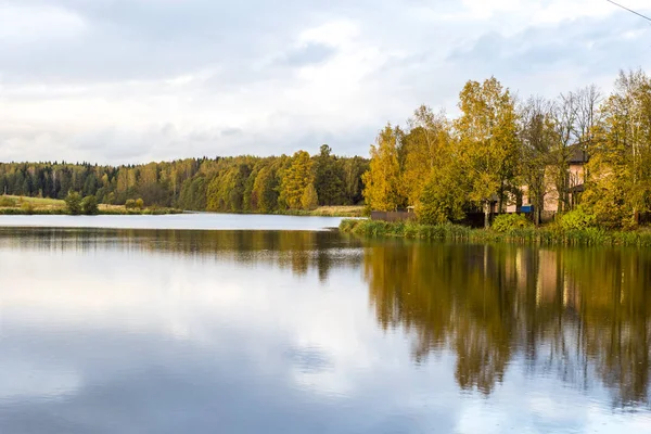 Sonbahar manzara. Sonbahar günbatımı vasıl belgili tanımlık park ağaçlarda