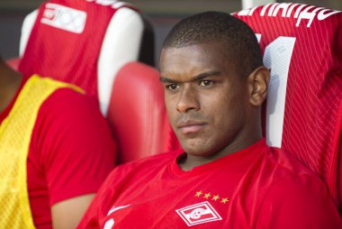 Rusya, Moskova, Ağustos 2017: Spartak liberosu futbol kulübü Fernando