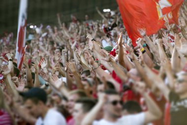 Stadyum podyumda alkışlar futbol taraftarları