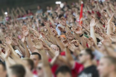 Stadyum podyumda alkışlar futbol taraftarları