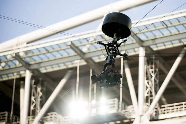 Rusya, Moskova, Ağustos 2017: Futbol maçında Spartak Moskova (Moskova) - Lokomotiv (Moskova TV kamera)