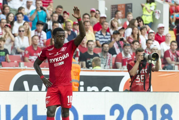 Russia Moscow August 2017 Forward Spartak Football Club Quincy Promes — Stock Photo, Image