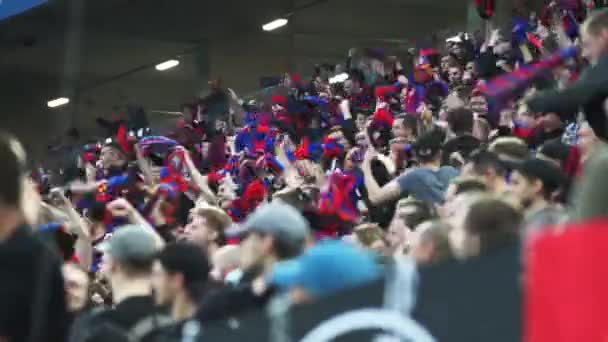 Rússia Moscou Maio 2018 Fãs Clube Futebol Cska Partida Campeonato — Vídeo de Stock