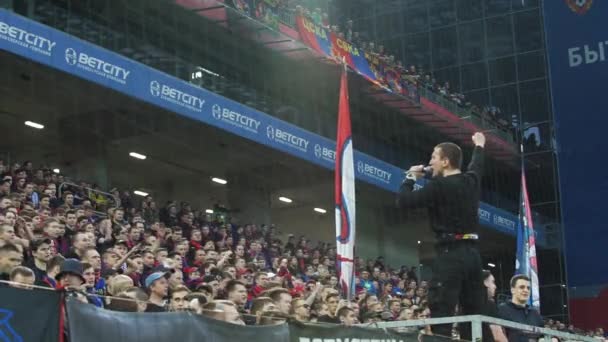 러시아 모스크바 2018 러시아 프리미어리그 우승에 Cska 클럽의 Pfc Cska — 비디오