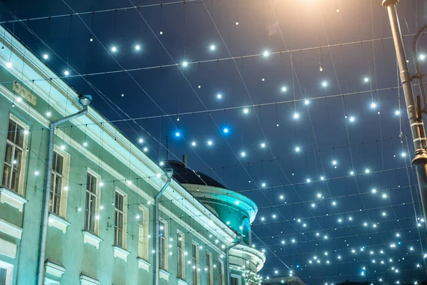 New Year Christmas Lighting Decoration Street Bolshaya Dmitrovka Moscow Russia — Stock Photo, Image