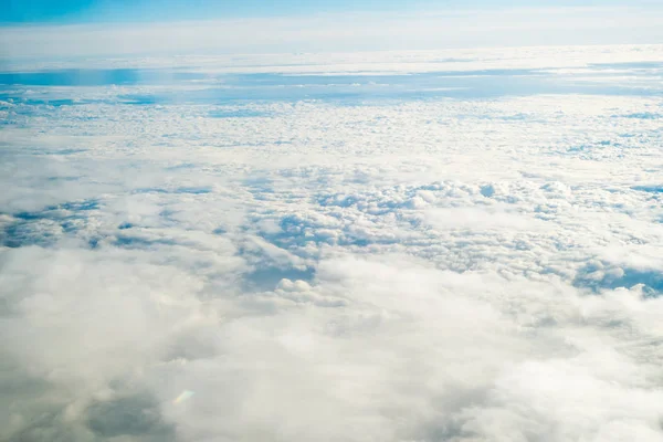 Vista Superior Toma Fotos Nube Desde Ventana Del Avión —  Fotos de Stock