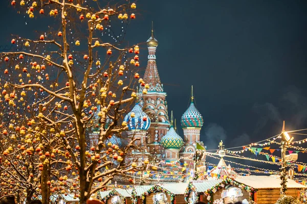 Рождество Москве Красная Площадь Москве — стоковое фото