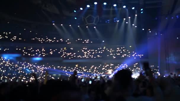 著名乐队的流行音乐会 — 图库视频影像