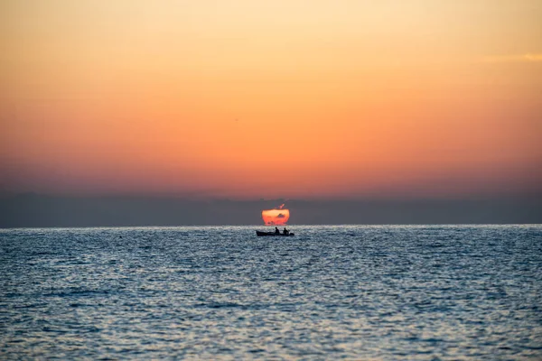 Temprano Verano Por Mañana Cielo Brillante Playa Creta — Foto de Stock