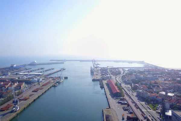 Portugal Lisbonne Juillet 2018 Port Industriel Avec Conteneurs Portugal — Photo