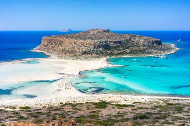 Balos lagün adada Crete, Yunanistan