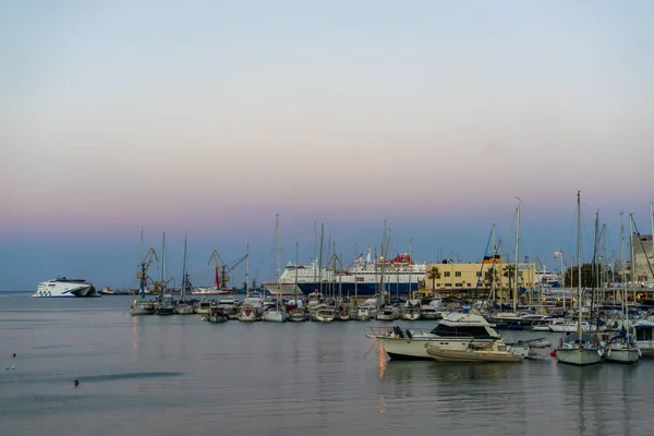 Vieux Port Vénitien Avec Bateaux Héraklion Crète Grèce — Photo
