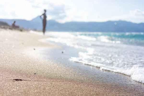 Olas Playa Creta —  Fotos de Stock