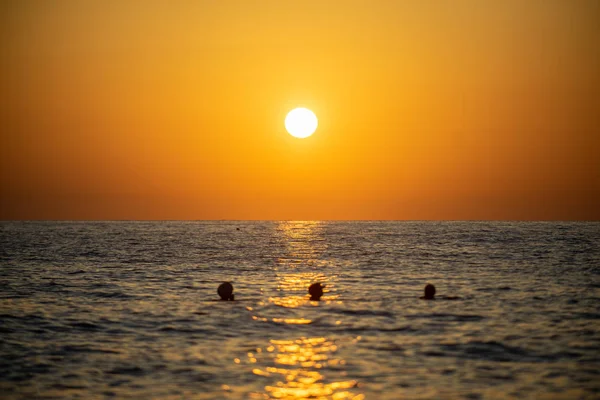 Temprano Verano Por Mañana Cielo Brillante Playa Creta — Foto de Stock