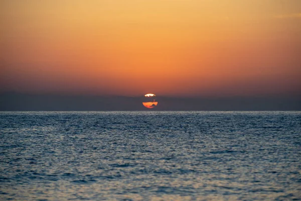 Temprano Verano Por Mañana Cielo Brillante Playa Creta — Foto de Stock