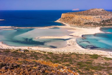 Balos lagün adada Crete, Yunanistan