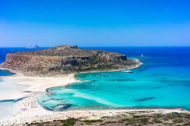 Balos lagün adada Crete, Yunanistan