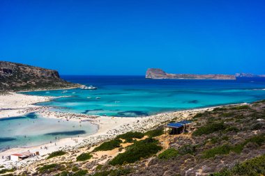 Balos lagün adada Crete, Yunanistan