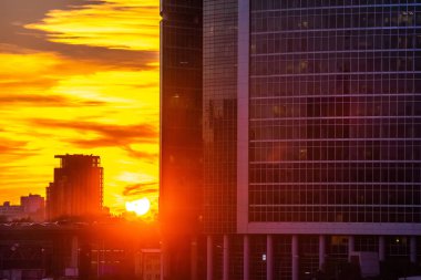 Moskova Uluslararası İş Merkezi akşam