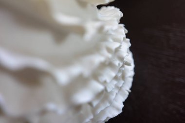 ahşap bir masa üzerinde güzel beyaz vazo